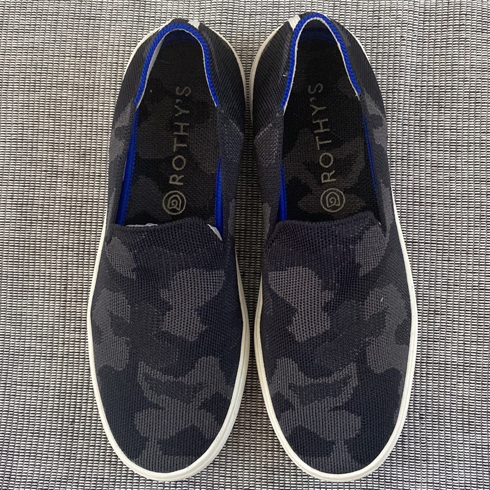 Rothy's Slip On Sneakers - Grey Camo size 7.5 - Picture 2 of 8